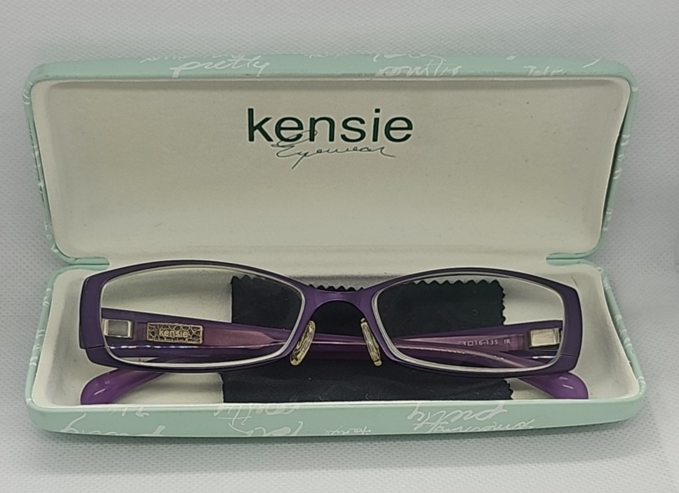 Kensie Evolve TO 58-16-135 Purple/ Black Full Rim Eyeglasses With Case