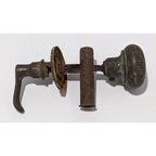 Antique Bronze Door Knob Latch Set 19th Century Hardware