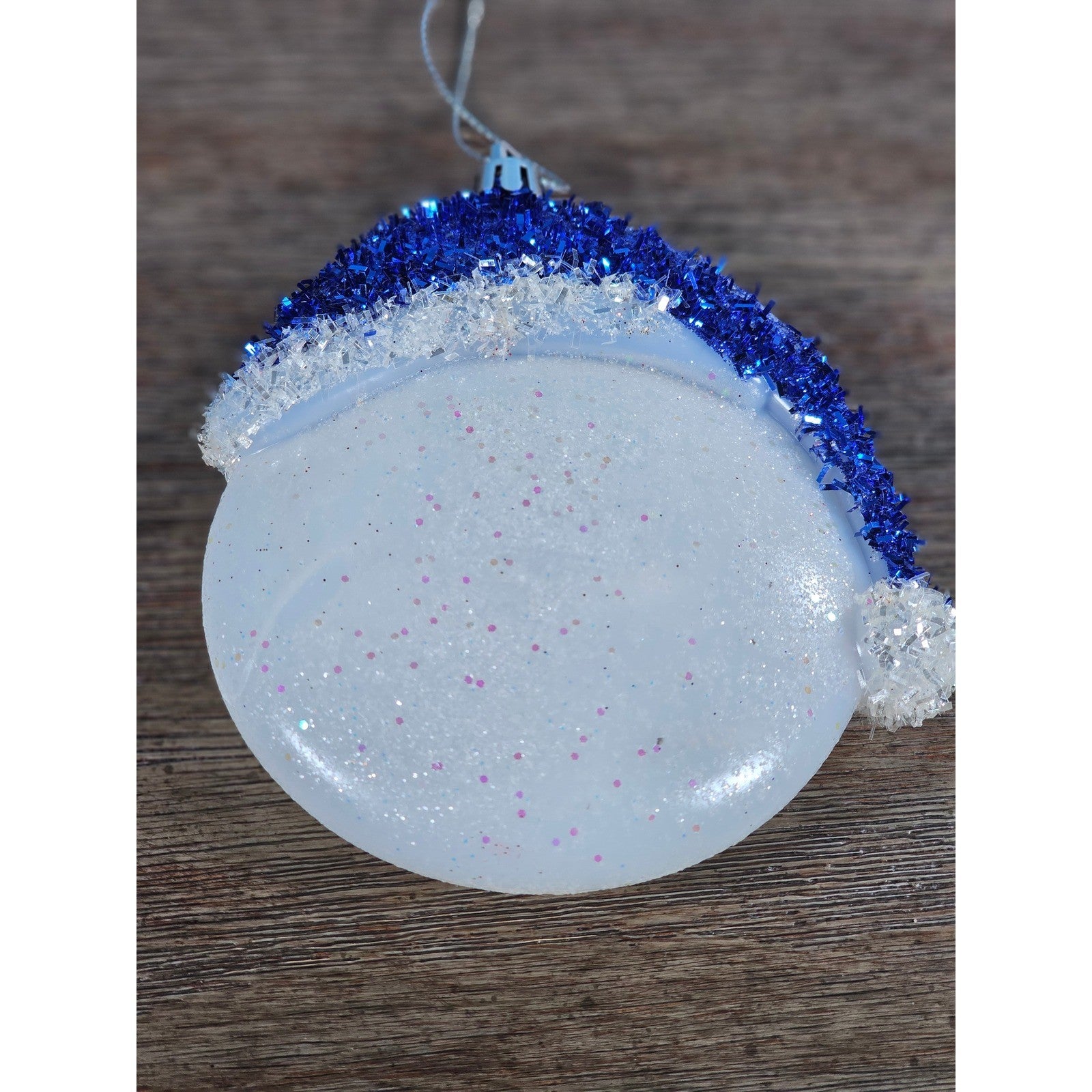 Snowman Christmas Ornament Blue Hat Hard Plastic Winter Decor 4 Inch