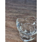 Vintage Clear Glass Votive Candle Holder | Sculpted Glass | 3" x 3"