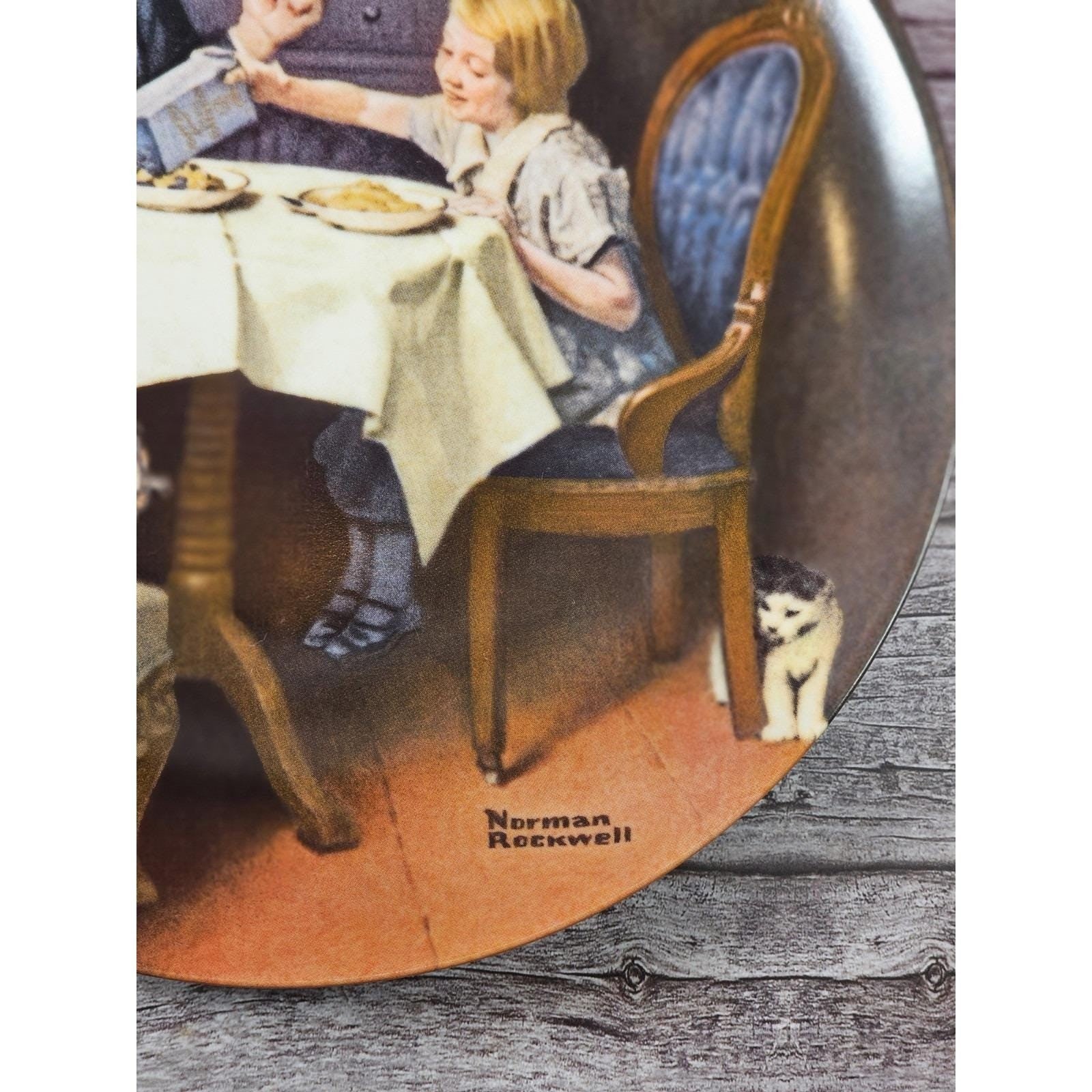 Vintage Norman Rockwell Family Dinner Plate 1984 Knowles 8.5" Collector