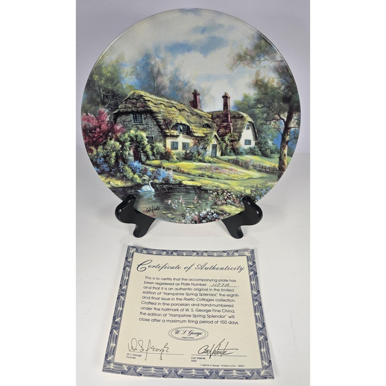 Carl Valente Hampshire Spring Splendor Plate W.S. George Cottage