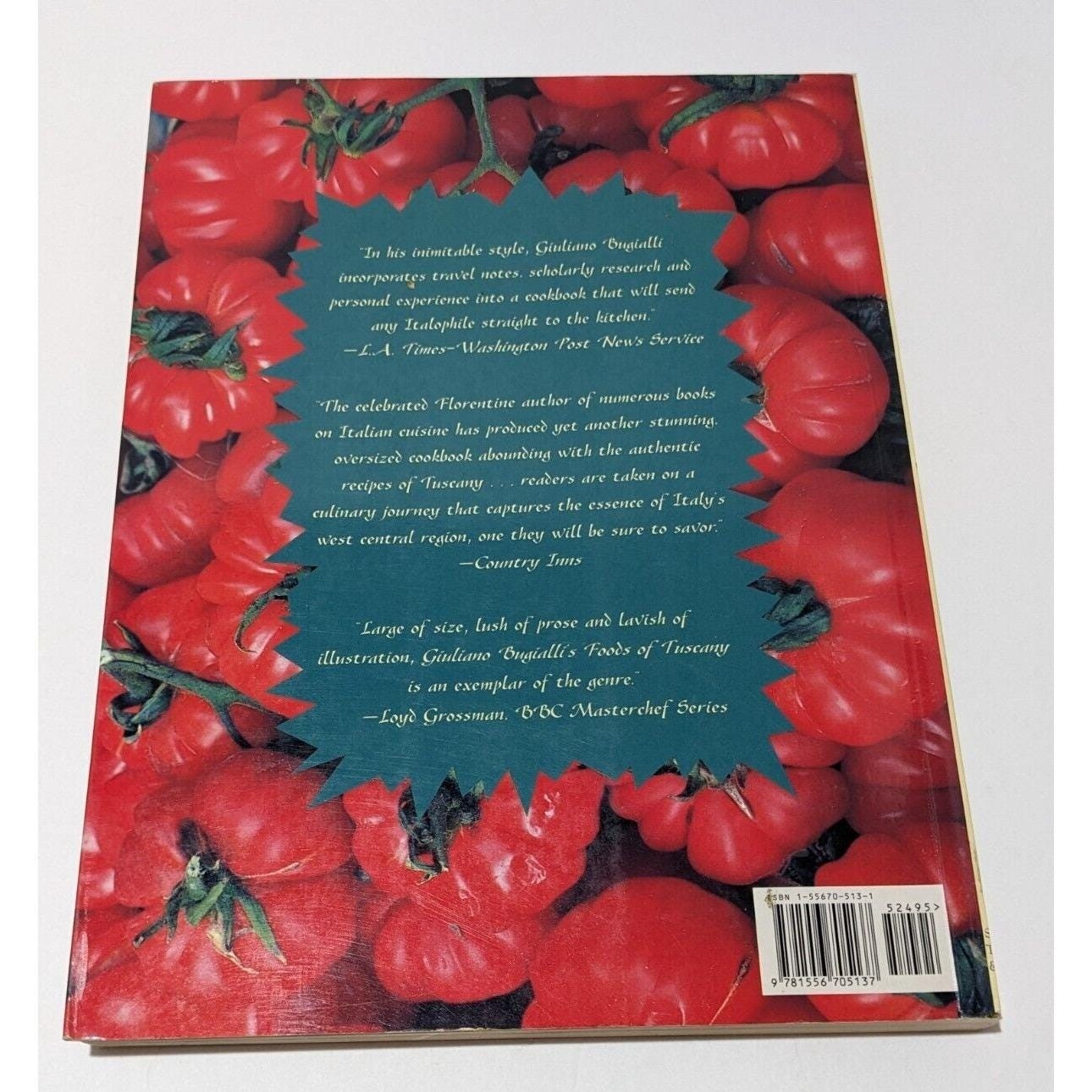 Signed Foods of Tuscany Cookbook Giuliano Bugialli Italian Cookbook