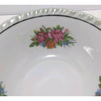 Vintage Yamatsu Japan Floral Porcelain Bowl Scalloped
