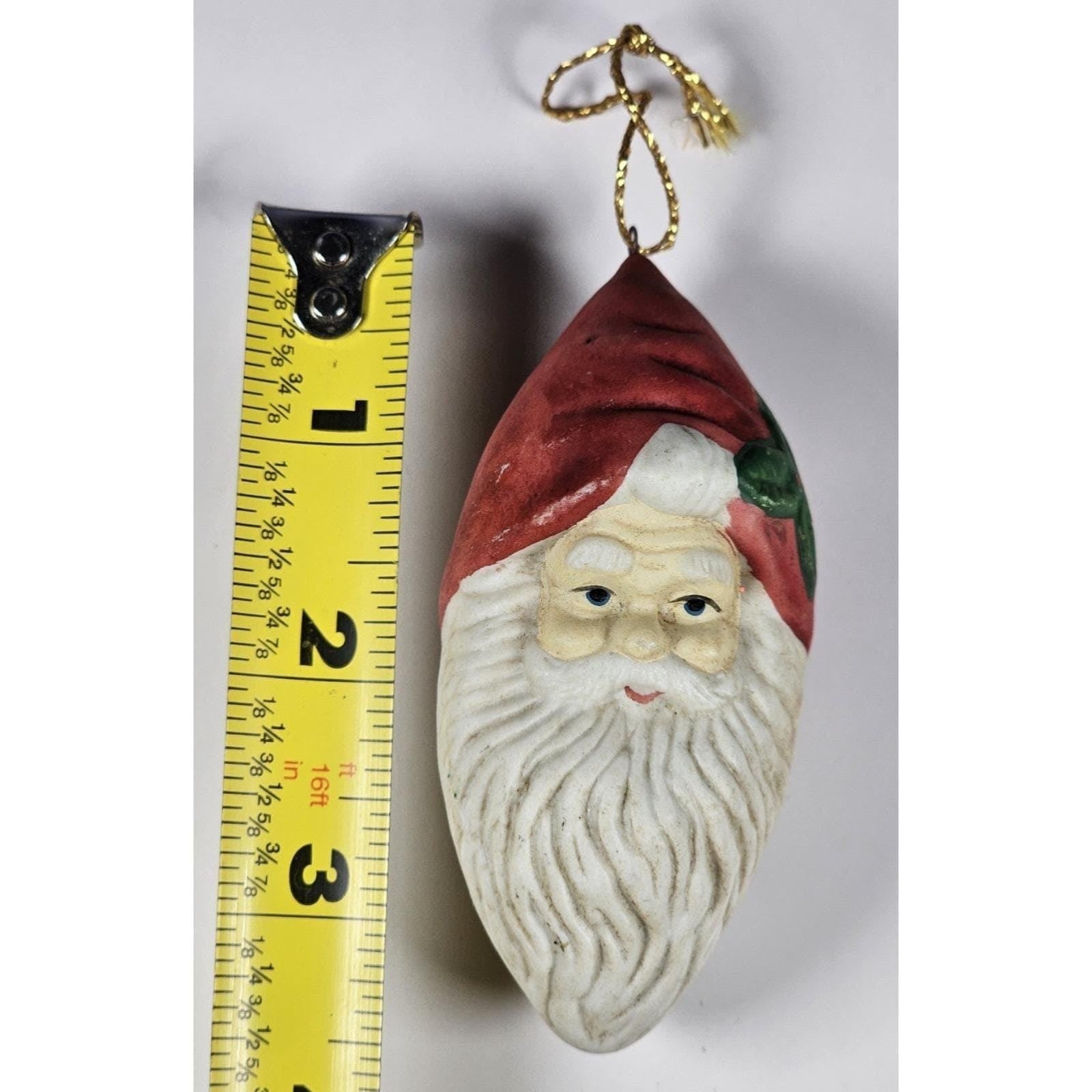 Vintage Santa Claus Head Decoration Retro Christmas Decor