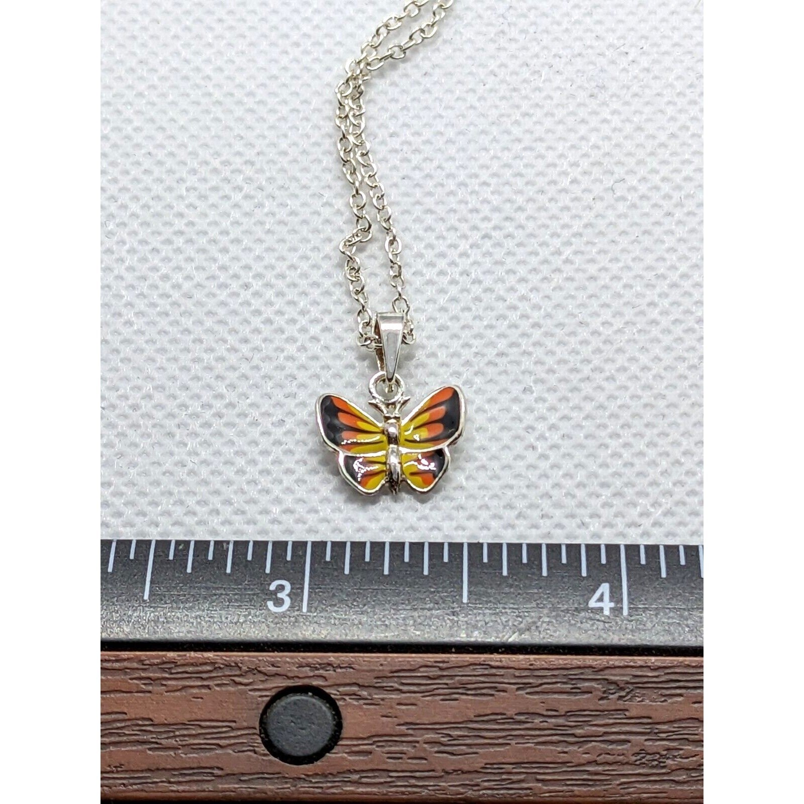 925 Sterling Silver Butterfly Pendant Necklace on 16 Inch Chain Gift Boxed