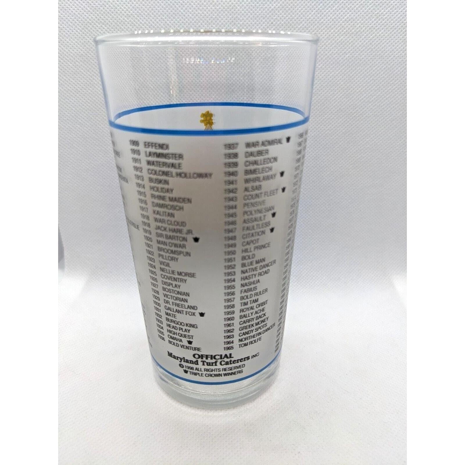 Preakness Stakes Glass 124th Running 1999 Libbey