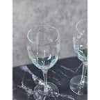 Vintage Crystal Fantasy Ribbed Water Goblets Set of 2 Glasses 7.5
