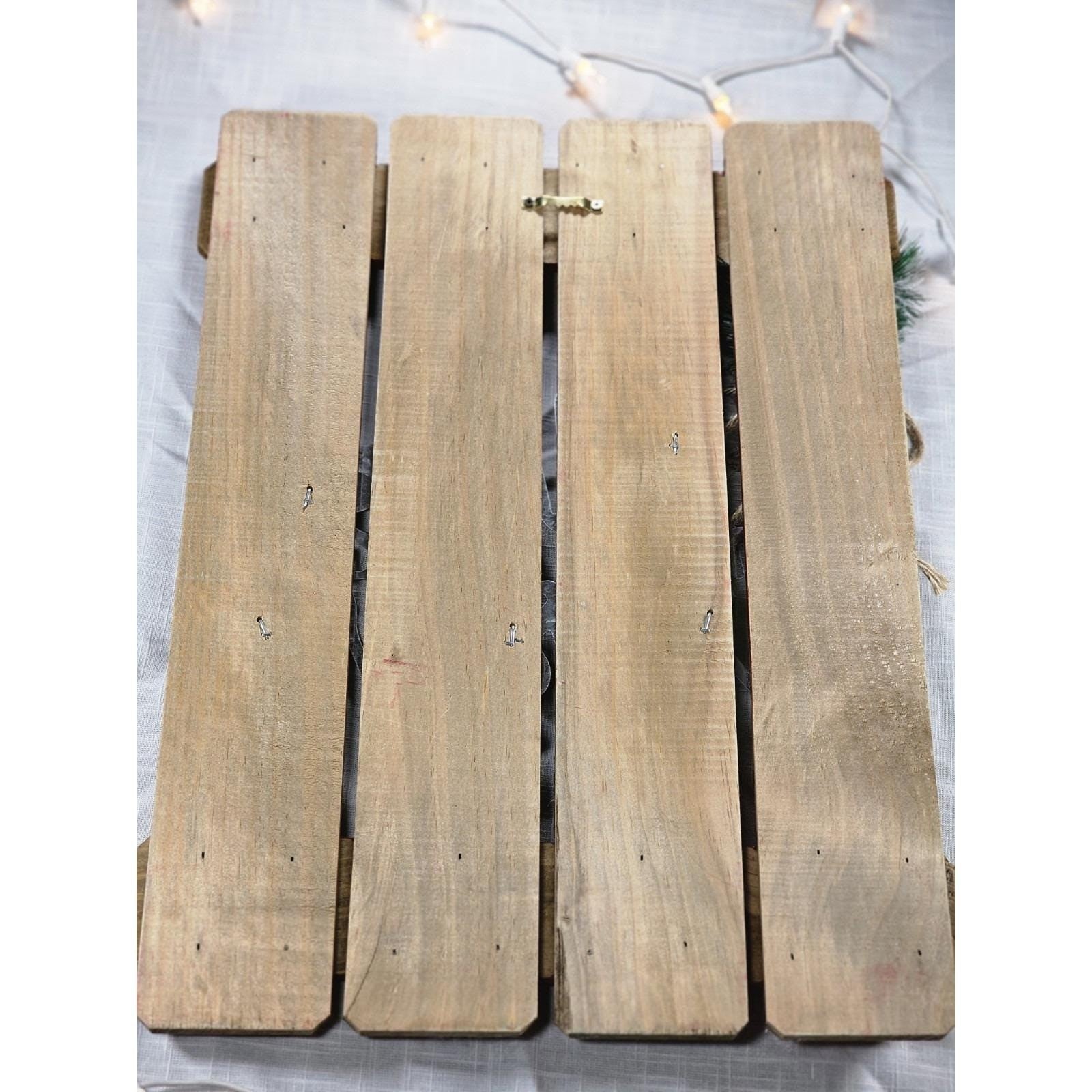 Vintage Rustic Red "Merry Christmas" Wooden Wall or Door Sign Holiday Décor