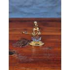 Mannon 1988 Crystal Baseball Batter Figurine Gold Tone Base