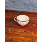 Theodore Haviland New York White Porcelain Teacup with Gold Trim