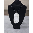 Vintage Hand Carved Horse Woman Pendant Necklace