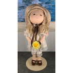 Vintage Applause Tessie Pepite Cloth Doll 1984 Straw Hat