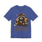 Respect The Rescue Raccoon Tee, Vintage Thrift Lover Shirt, Estate Sale Gift