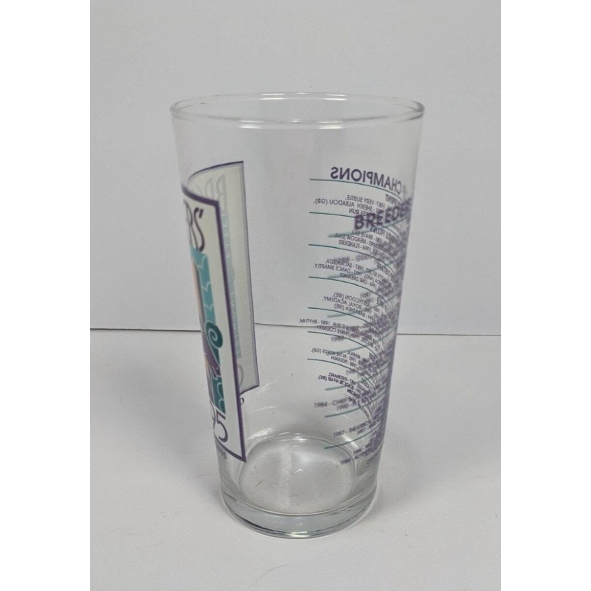 Breeders Cup Glass Belmont Park Libbey Racing Collectible 1995
