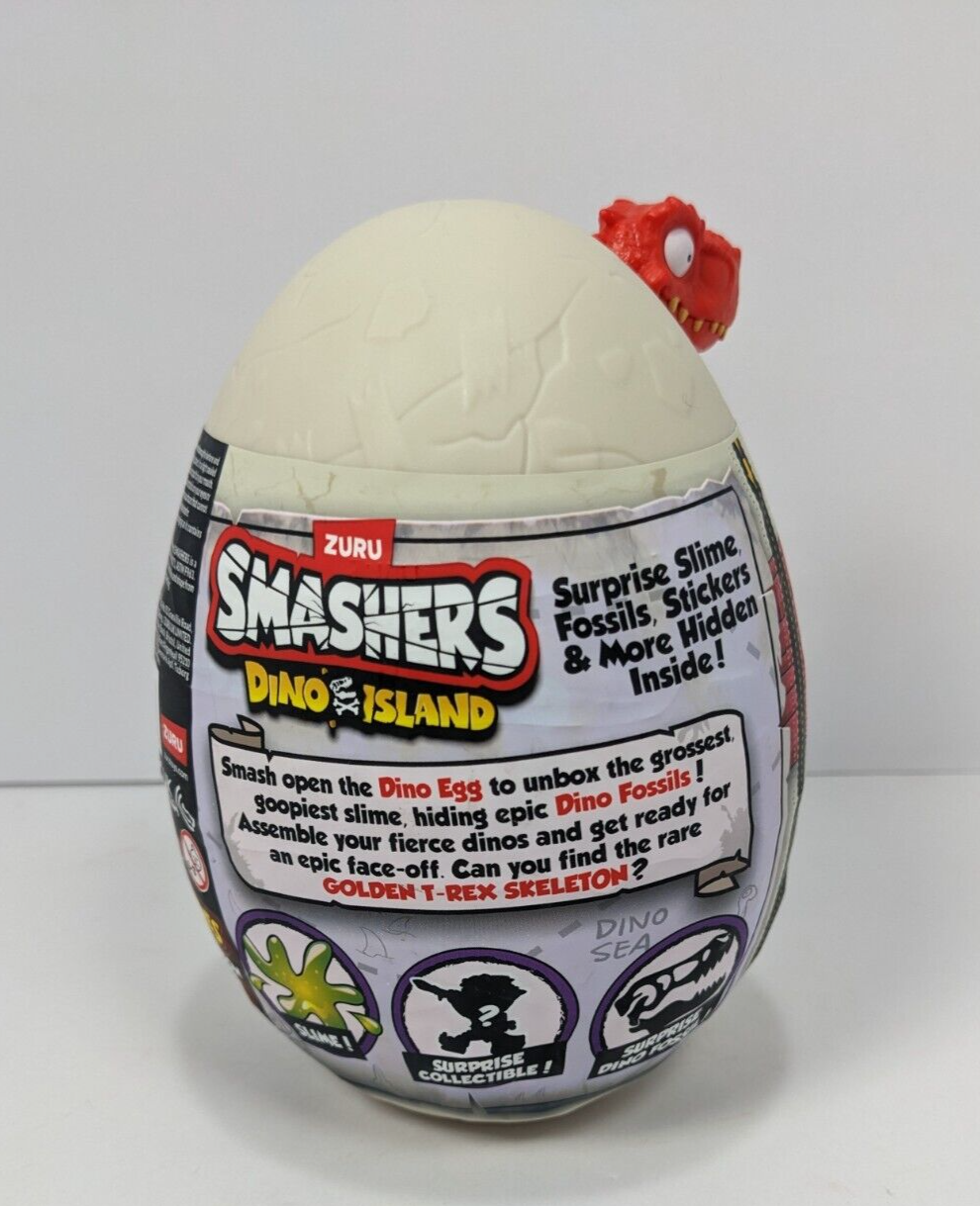 Zuru Smashers Dino Island Mystery Egg w/ Surprise Items-- Red Dino Egg