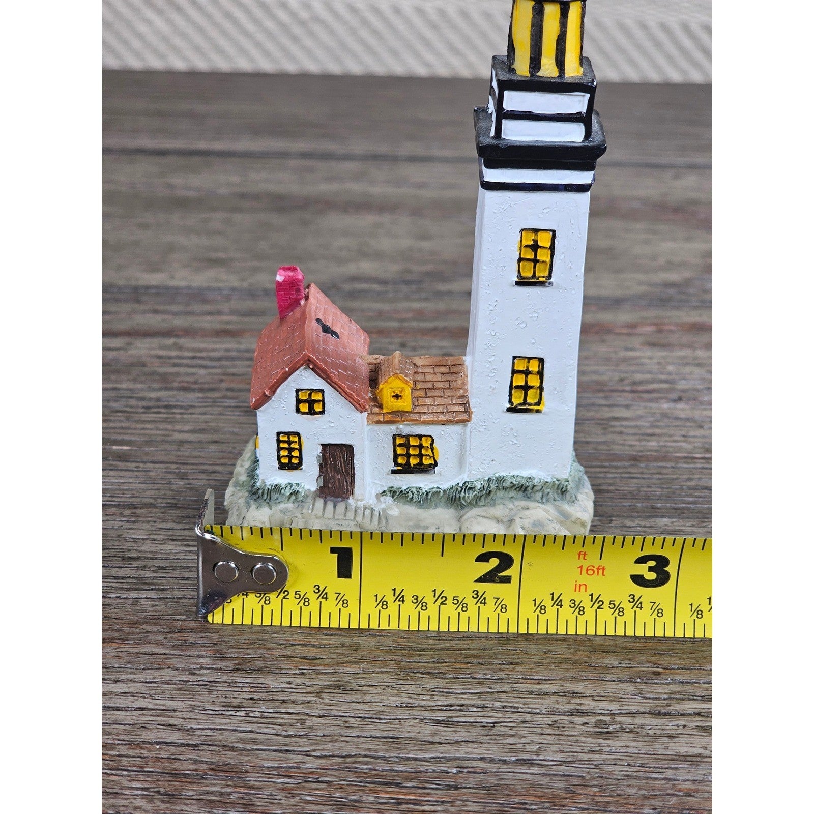 Mini Lighthouse Figurine Coastal Decor Resin Lighthouse Nautical Shelf Art