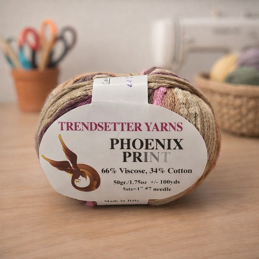 Trendsetter Yarns Phoenix Print – 50g Skein – Made in Italy
