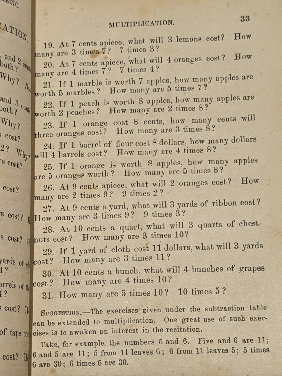 Intellectual Arithmetic by Induction & Analysis Joseph Ray Vintage School Book