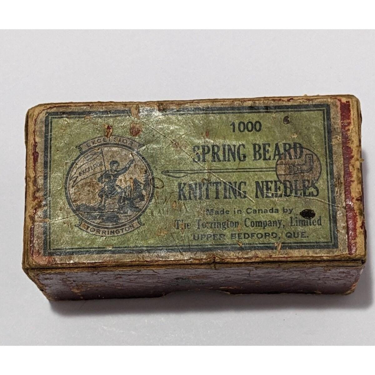 Vintage Spring Beard Knitting Needles Box Torrington Canada