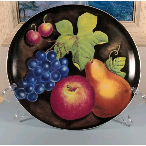 Furio Eden Fruit Platter Vintage Oval Porcelain Fruit Motif Serving Dish