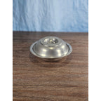 Vintage Genuine Pewter Lidded Dish | Stamped Pewter Covered Bowl