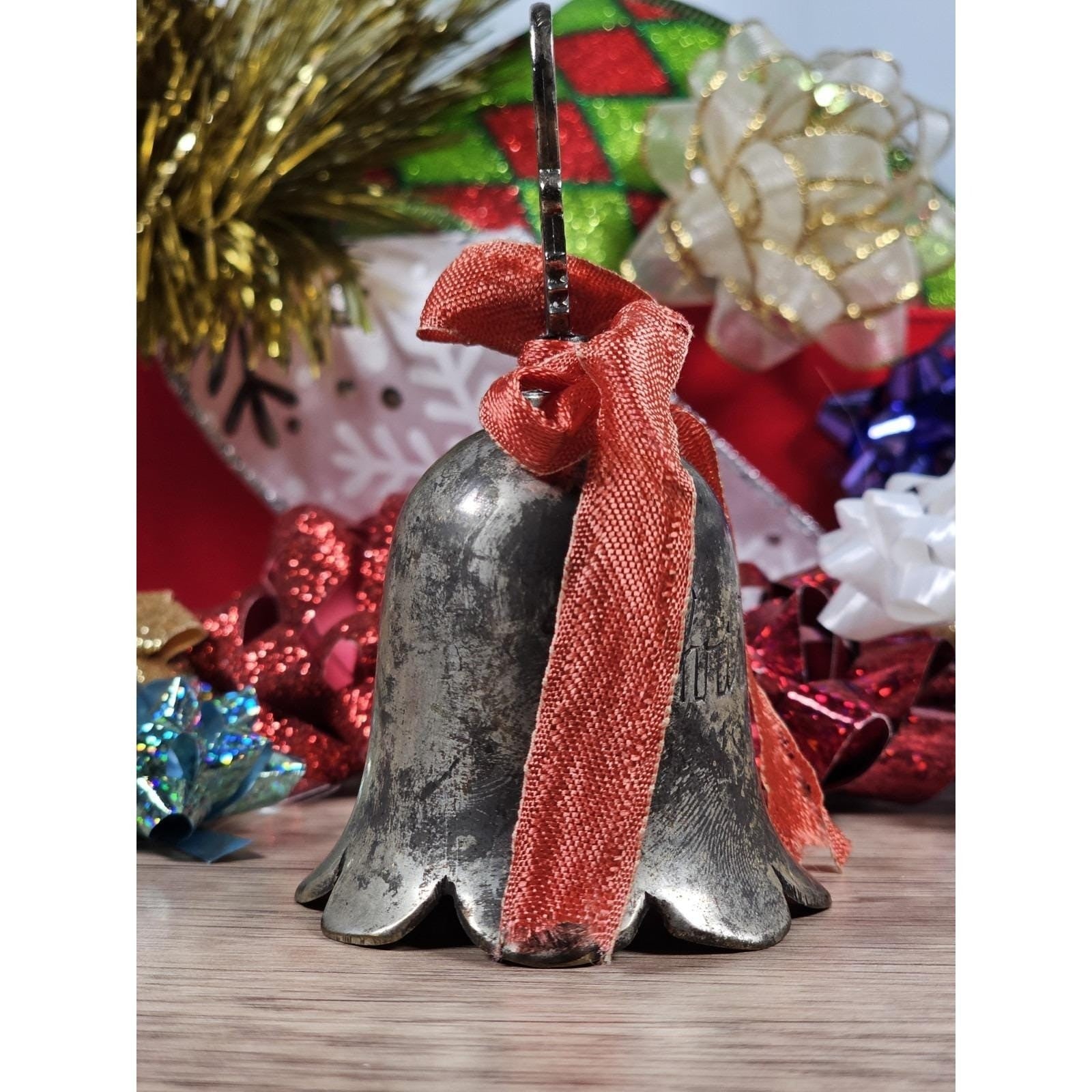 Vintage 1993 Christmas Bell International Silver Plated Holiday
