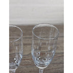 Vintage Clear Crystal Champagne Flutes Set of 2 Twisted Stem