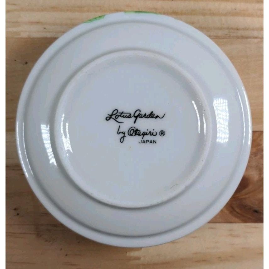 Vintage Otagiri Lotus Garden Bowls Set of 3 Japan Floral Mini Bowls 3"
