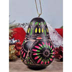 Peruvian Lucuma Gourd Bird Ornament Hand Carved Folk Art