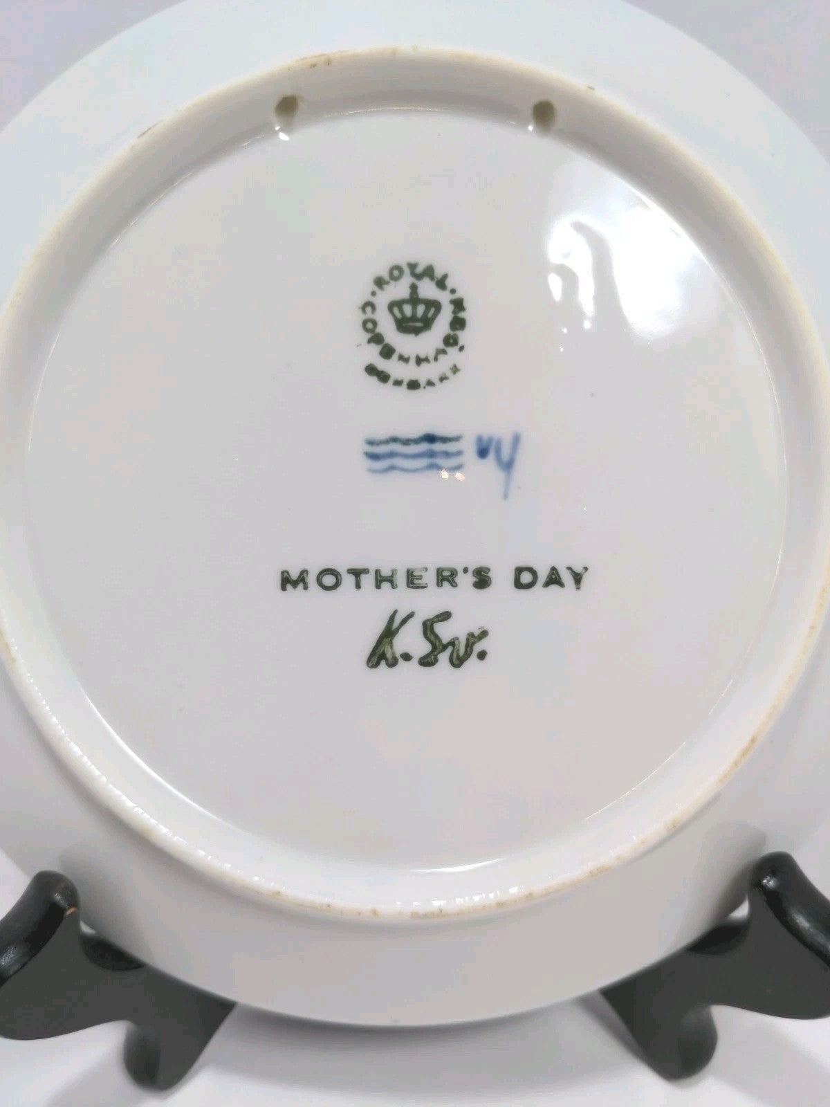 Vintage Royal Copenhagen Mors Dag Mothers Day Collector Plate 1972 Denmark 6" Bl