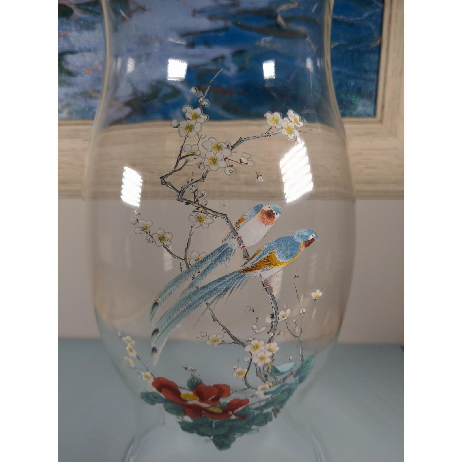 Vintage Hand Blown Glass Hurricane Globe 11.5" Colonial Candle Shade