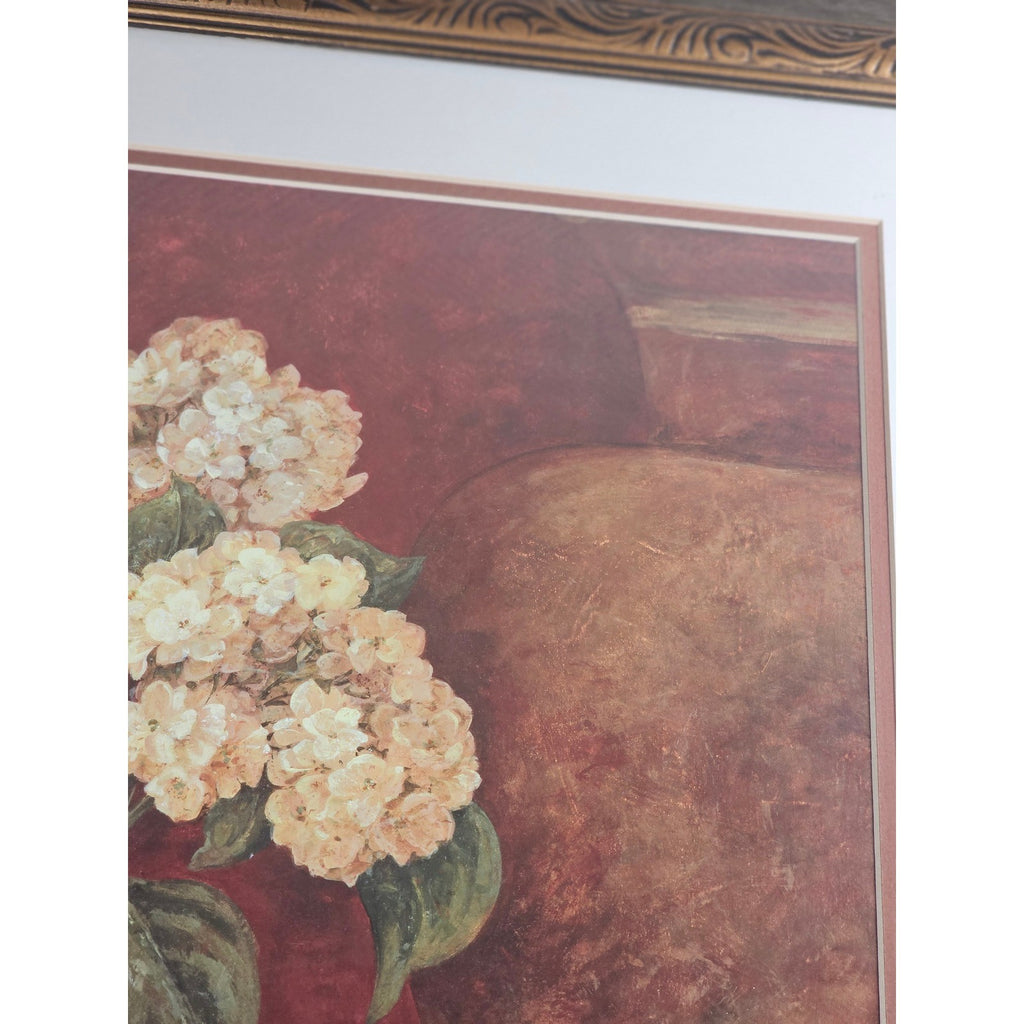 Tuscan Summer Framed Floral Wall Art 18x22 Vintage Italian Style Print