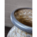 Towle Vintage Capiz Shell Table Lamp 16" Coastal Silver Accent