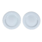 CorningWare White Salad Plates Set of 2 | 8 Inch Ceramic Plates