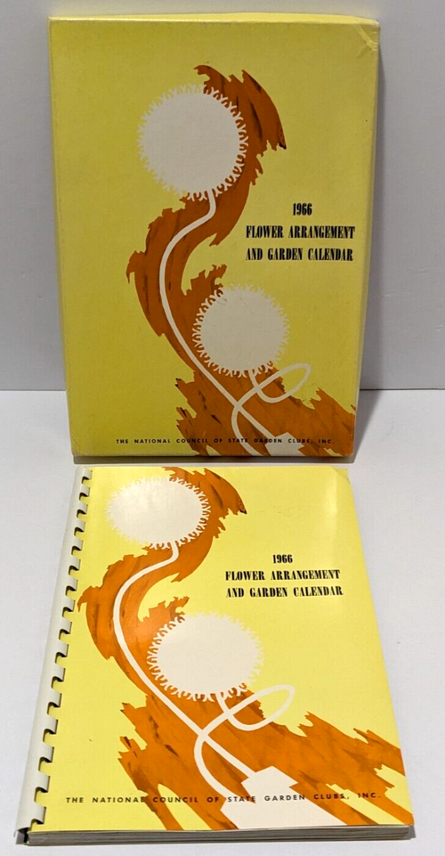 1966 Flower Arrangement & Garden Calendar By National Council Of State Garden Cl