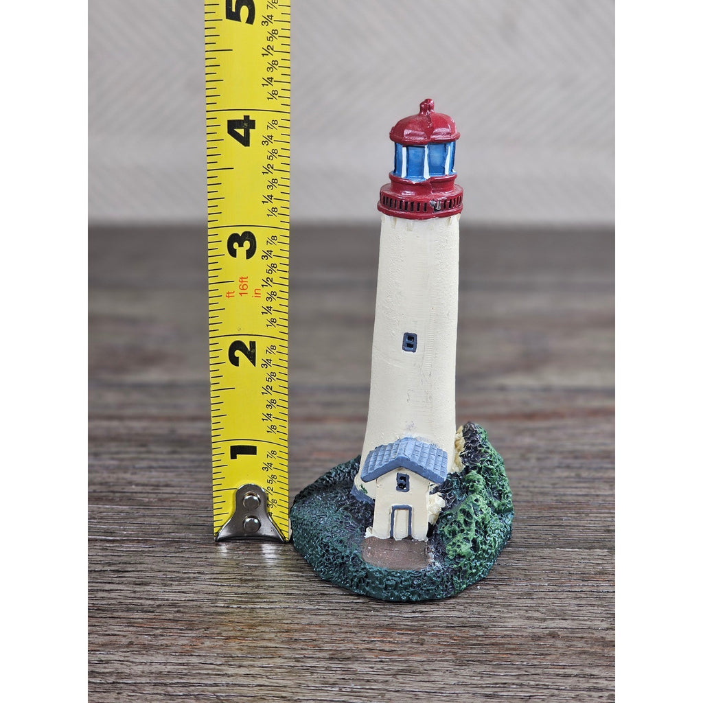 Mini Resin Lighthouse Figurine Coastal Nautical Decor Small Lighthouse