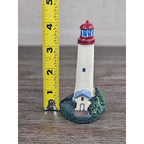 Mini Resin Lighthouse Figurine Coastal Nautical Decor Small Lighthouse