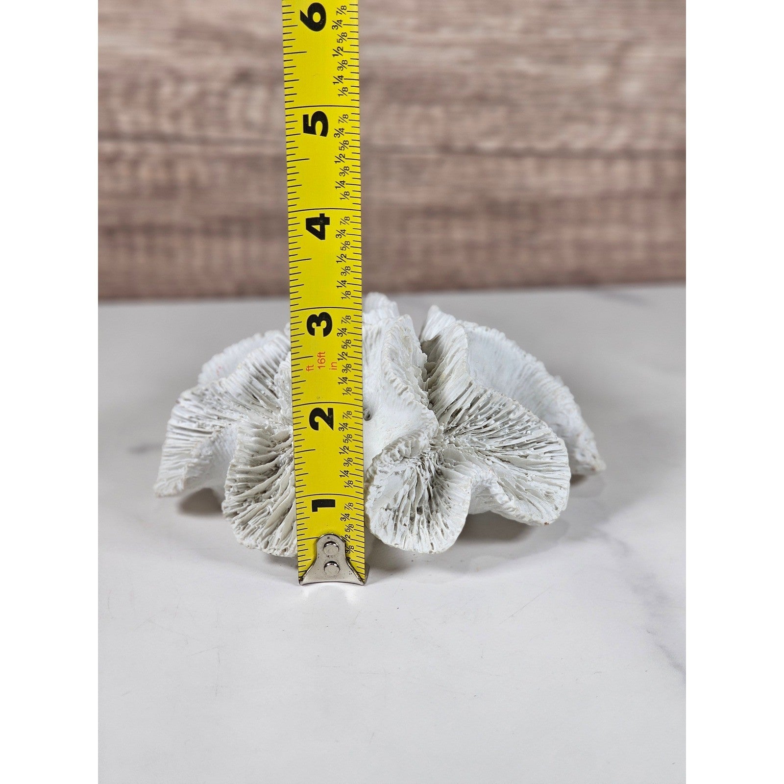 Vintage White Faux Coral Sculpture Decor – Coastal Reef Accent