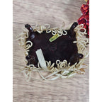 Vintage Miniature Satin Stool Ornament White Pearl Trim Dollhouse
