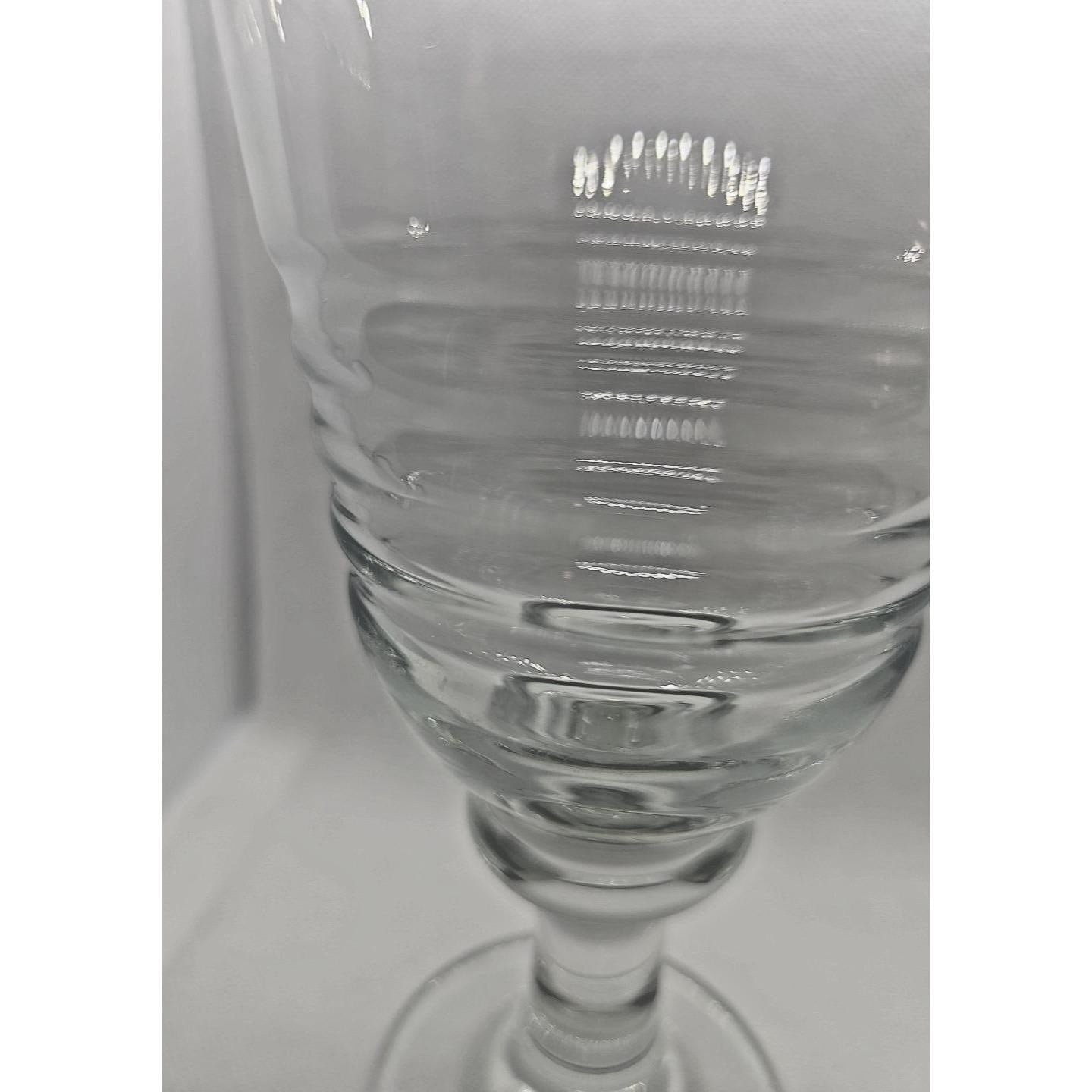Libbey Sirrus Clear Goblet Ribbed Glass Water Wine Glass
