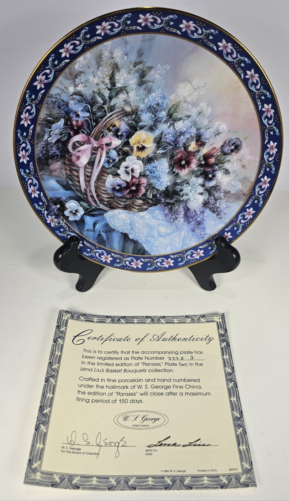 Lena Liu Collector Plate 7773D – W.L. George Bradford Exchange China