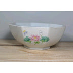 Vintage Otagiri Lotus Garden Octagonal Porcelain Bowl Japan