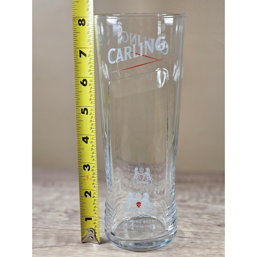 Vintage Carling Pint Glass Tumbler Clear Barware 8 Inch Beer Glass