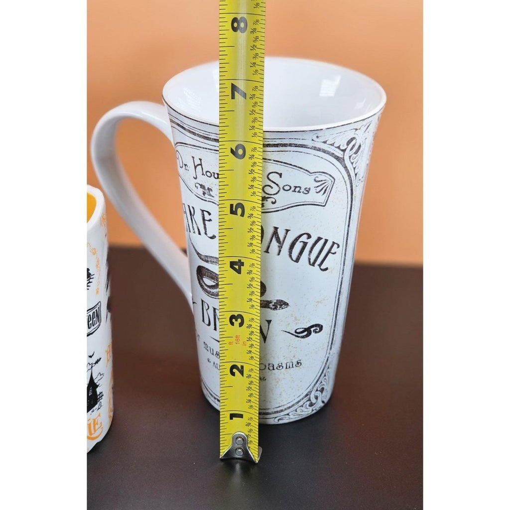 Vintage Halloween Mug Set Ceramic Haunted Apothecary Angela Staehling