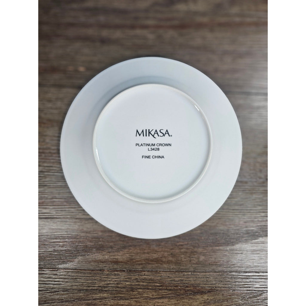 Vintage Mikasa Platinum Crown L3428 Dinner Plate 8 Inch Fine China