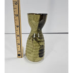 Handcrafted Stoneware Sake Pitcher Bamboo Motif Ceramic