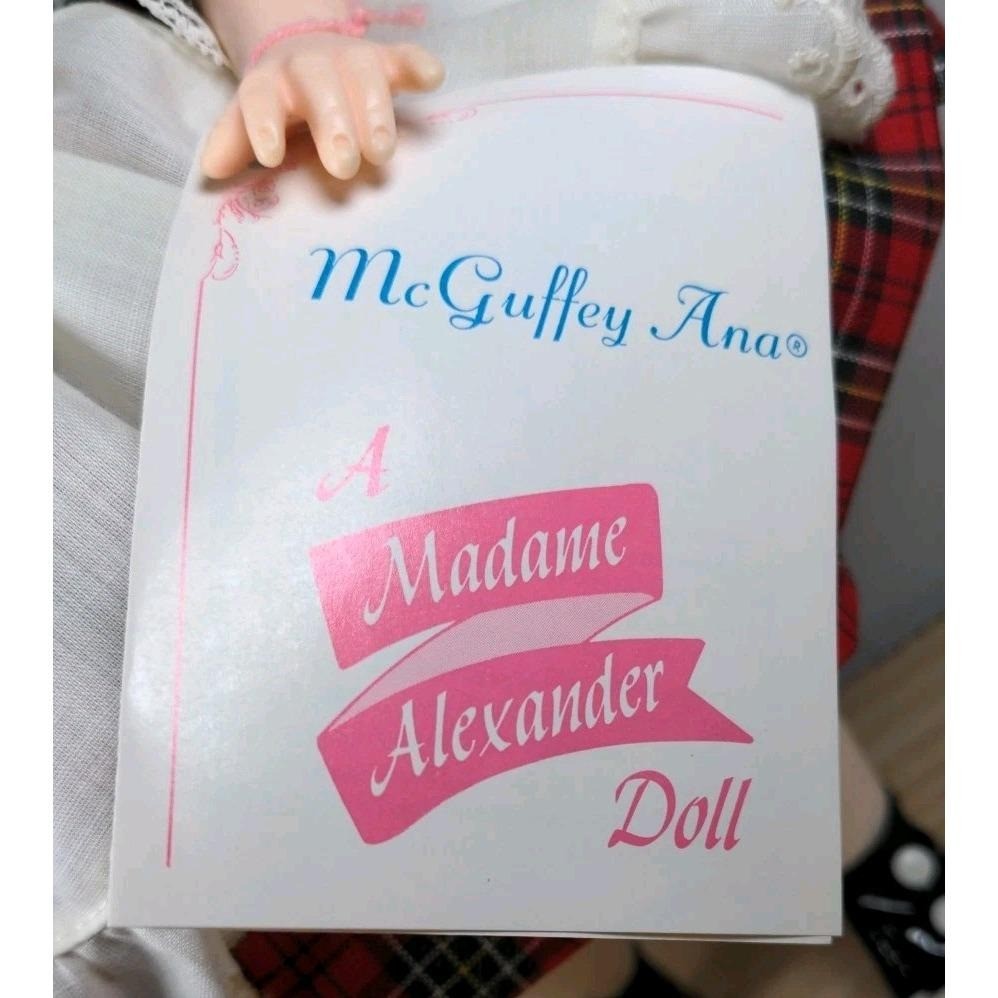 Vintage Madame Alexander McGuffey Ana Doll w Box & Tags Red Plaid