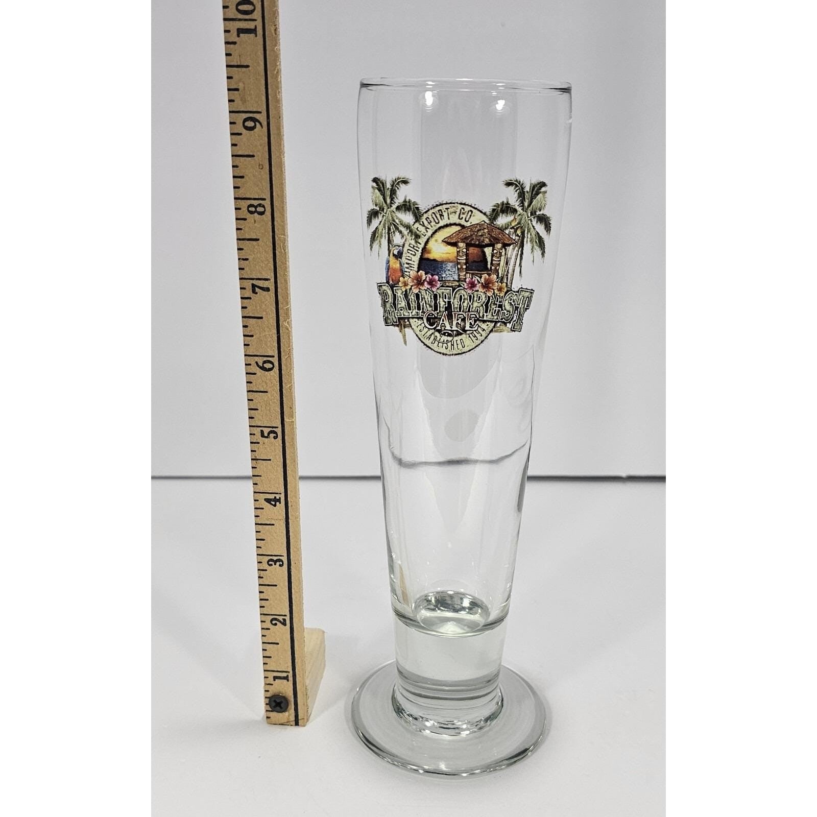 Vintage Hard Rock Cafe Dallas Hurricane Glass 9.5 Inch Collectible Barware