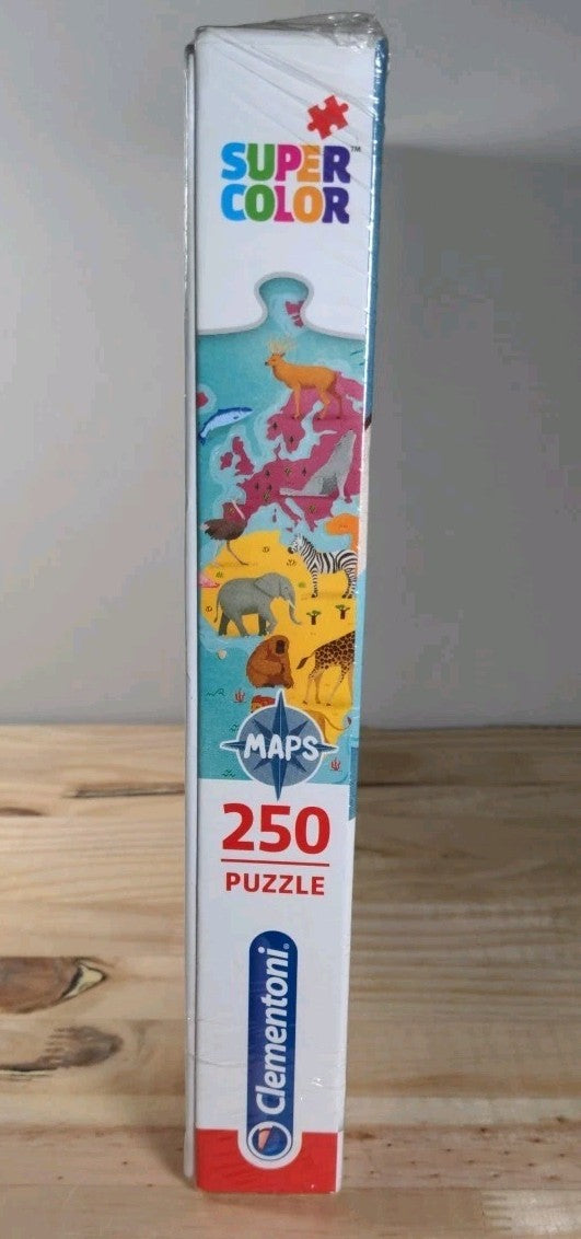 New Sealed Exploring Maps Super Color Puzzle 250 Pieces By Clementoni